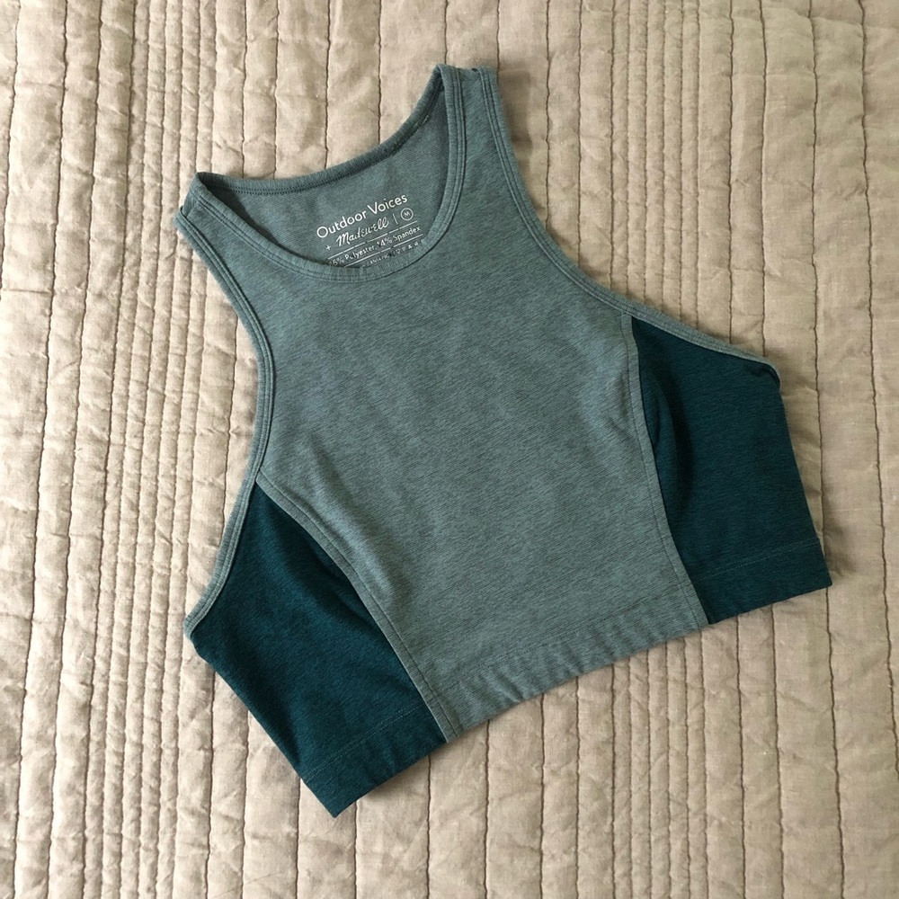 MADEWELL X OUTDOOR VOICES Colorblock bra crop Sz Medium